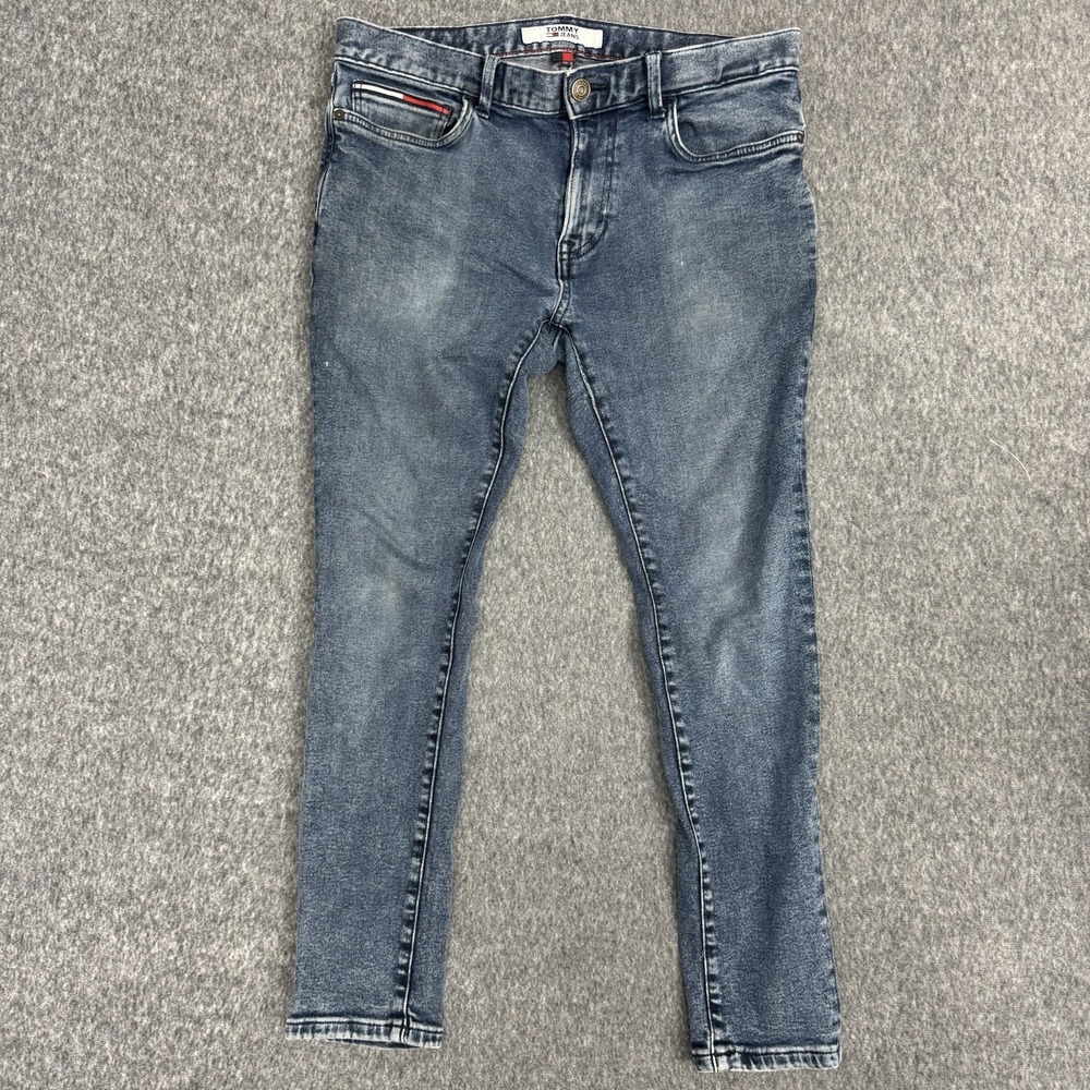 Tommy Jeans Skinny Jeans 32x30 Blue Stretch Denim Slim Y2K Men